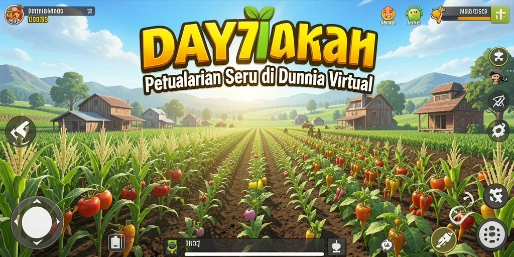 Tampilan menarik dari gameplay <strong>DAY777</strong> dengan suasana pertanian yang ceria.