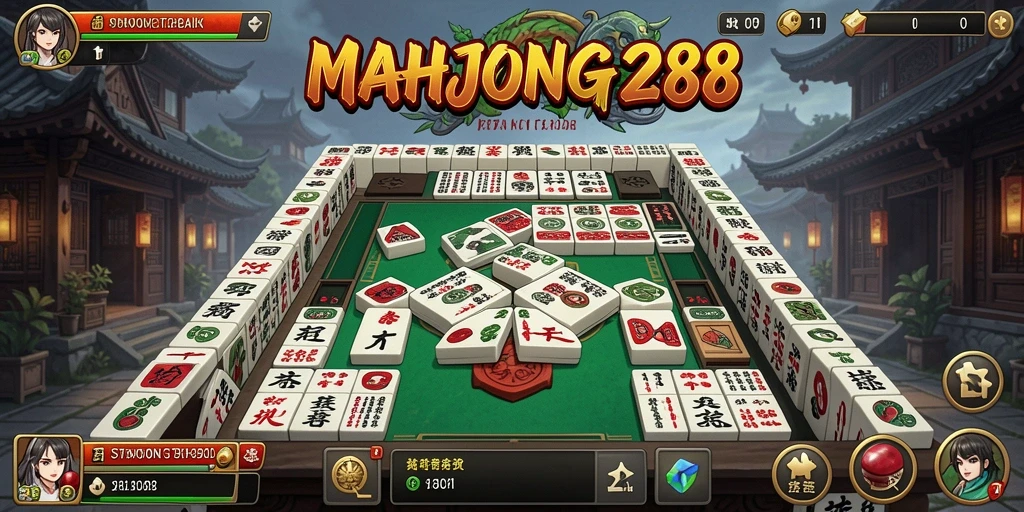 Tangkapan layar permainan MAHJONG288 dengan pertarungan Tower Defense yang seru.