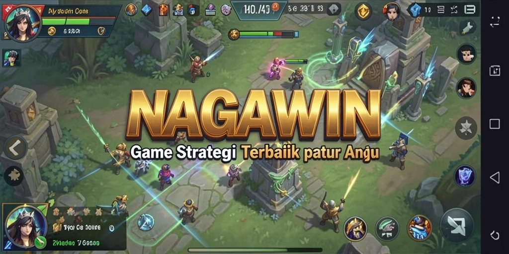 Tampilan gameplay NAGAWIN yang menegangkan dan strategis.