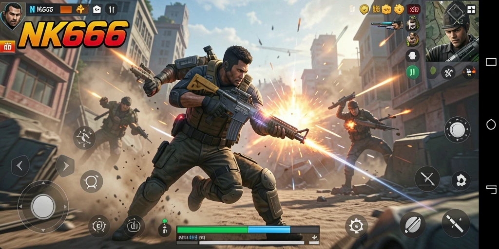 Tangkapan layar menampilkan gameplay menegangkan NK666 dengan aksi seru.