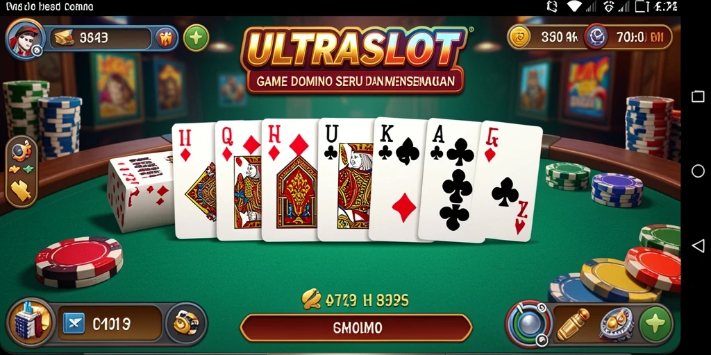 Gameplay ULTRASLOT menampilkan aksi seru permainan Domino.